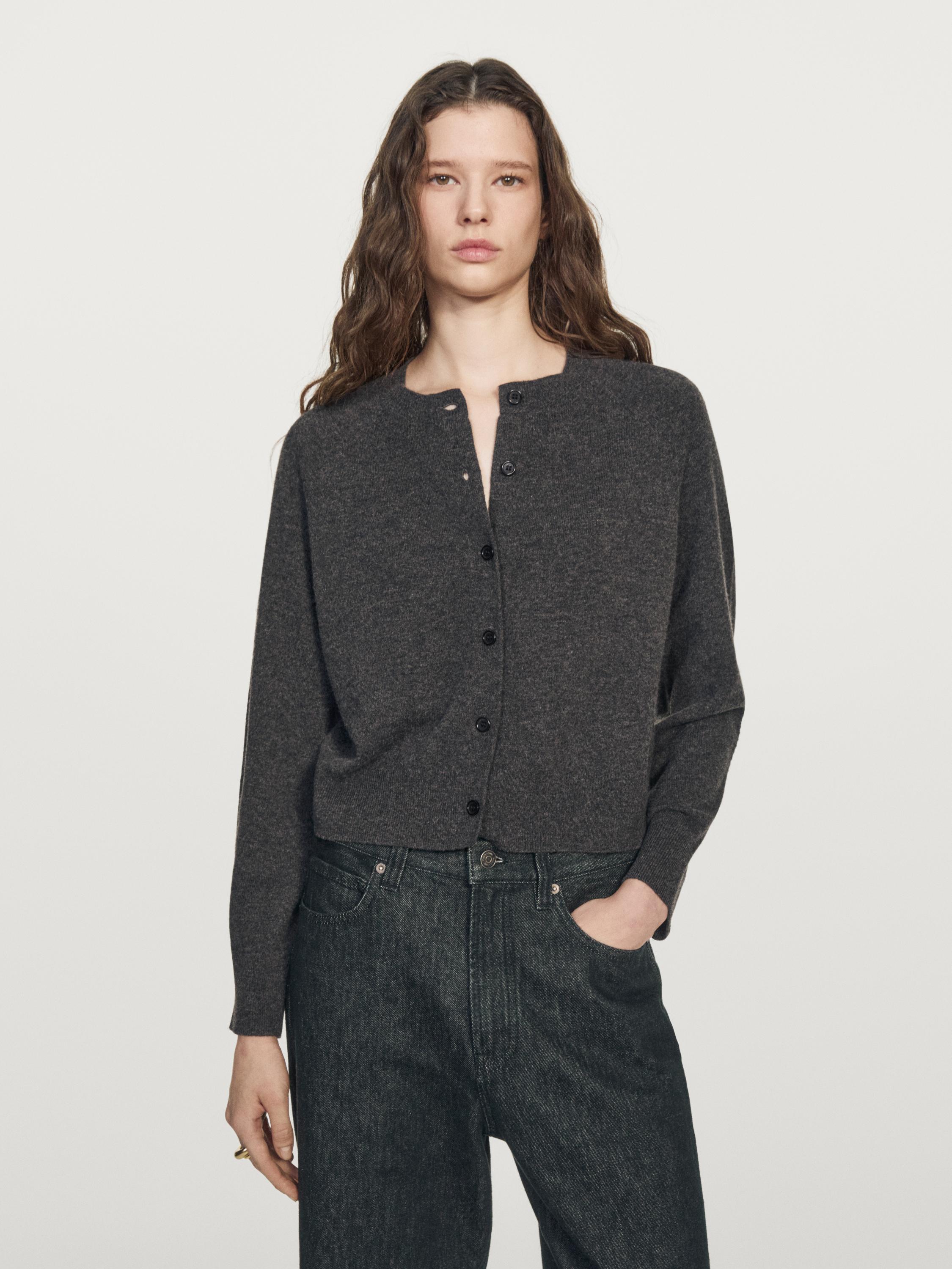 Cardigan court à manches raglan